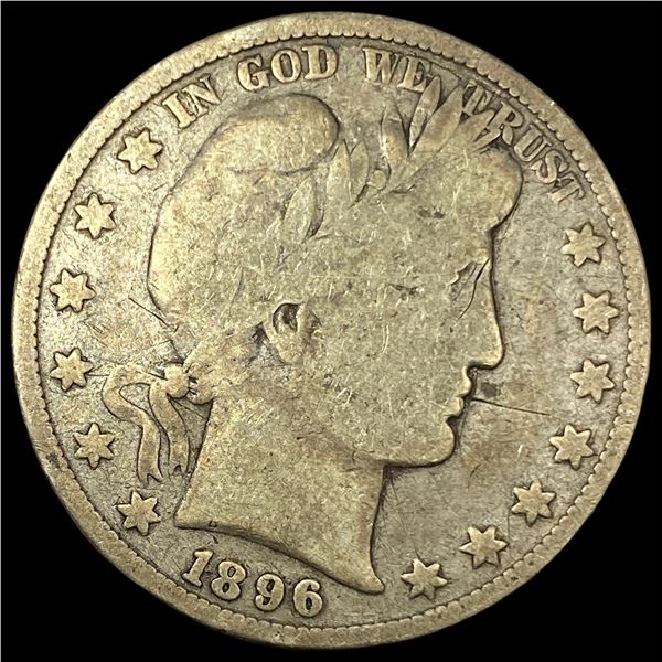 1896 Silver Half Dollar (Barber) NICELY CIRCULATED