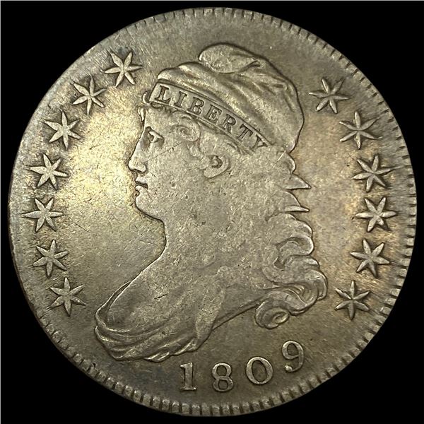 1809 Capped Bust Half Dollar LIGHTLY CIRCULATED