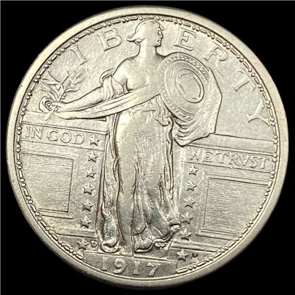 1917 Type 1 Standing Liberty Quarter NEARLY UNCIRCULATED