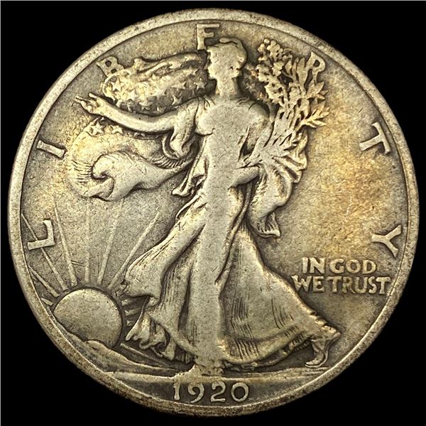 1920-D Silver Walking Liberty Half Dollar LIGHTLY CIRCULATED