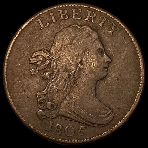 1805 Copper Half Cent NEARLY UNCIRCULATED