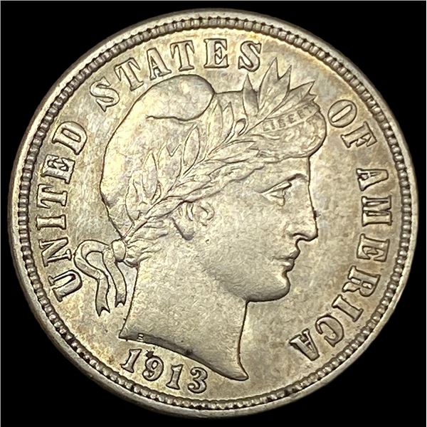 1913 Barber Dime CHOICE AU