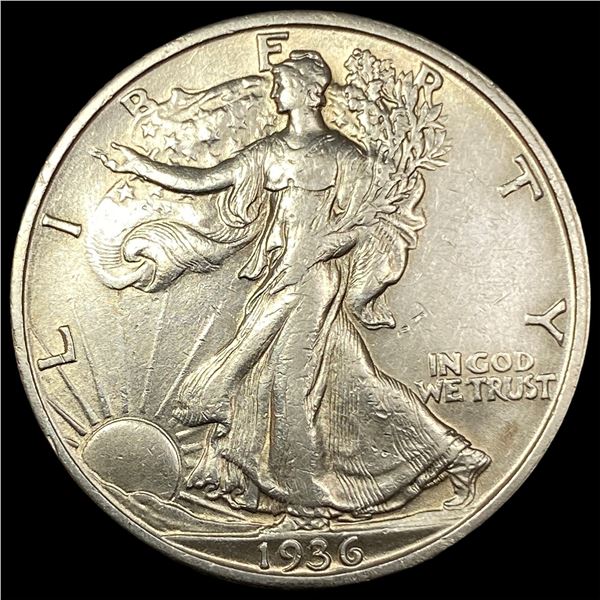 1936-S Silver Walking Liberty Half Dollar CHOICE AU