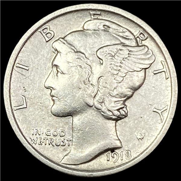 1918 Mercury Dime CLOSELY UNCIRCULATED