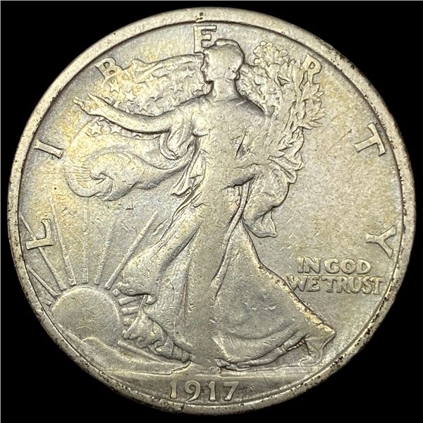 1917-S Silver Walking Liberty Half Dollar NEARLY UNCIRCULATED