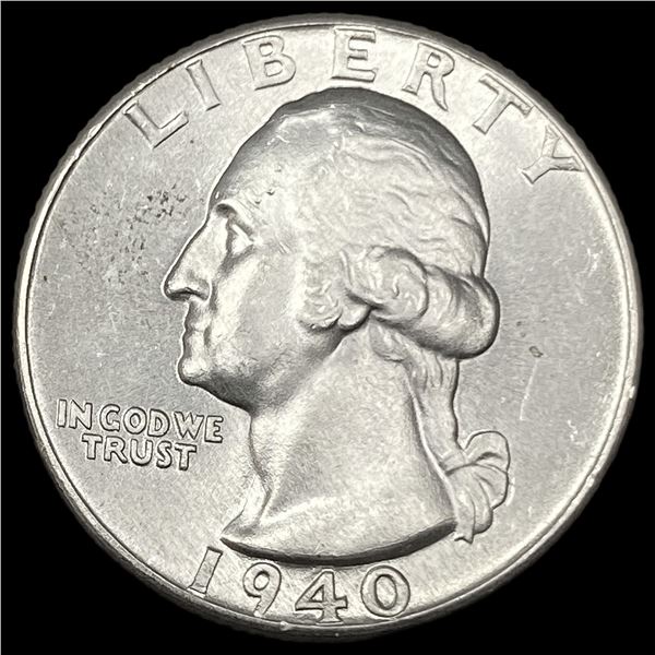 1940 Washington Silver Quarter CHOICE BU