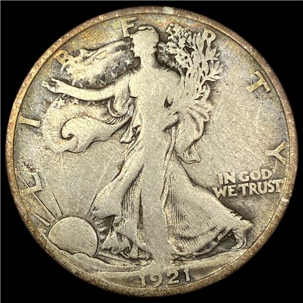1921-D Silver Walking Liberty Half Dollar NICELY CIRCULATED