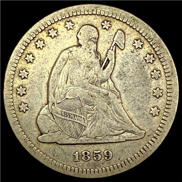 1859 Seated Liberty Quarter LIGHTLY CIRCULATED