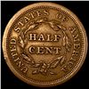 Image 2 : 1854 Braided Hair Half Cent CLOSELY UNCIRCULATED