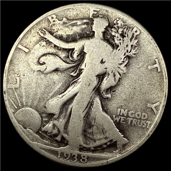 1938-D Silver Walking Liberty Half Dollar NICELY CIRCULATED