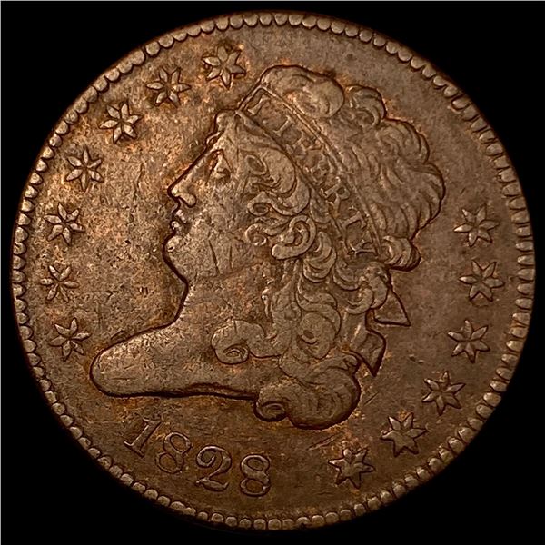 1828 Classic Head Half Cent NEARLY UNCIRCULATED
