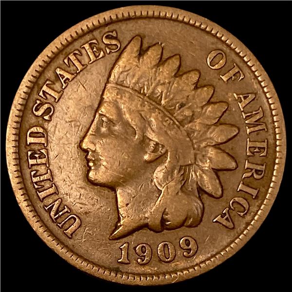 1909-S Indian Head Cent Copper LIGHTLY CIRCULATED