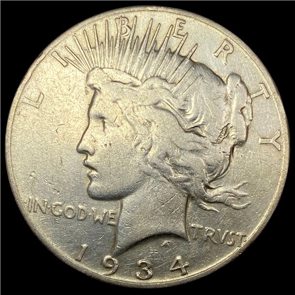 1934-S Silver Peace Dollar NEARLY UNCIRCULATED
