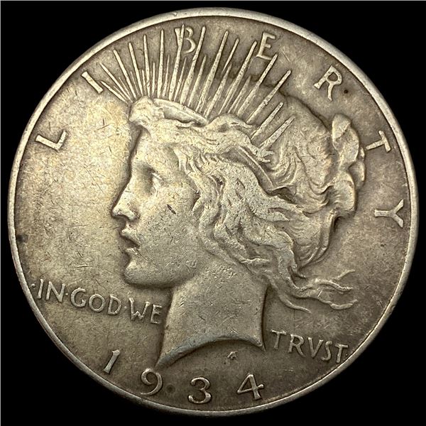 1934-D Silver Peace Dollar NEARLY UNCIRCULATED