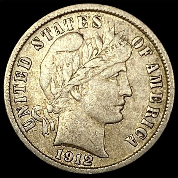 1912-D Silver Barber Dime NEARLY UNCIRCULATED