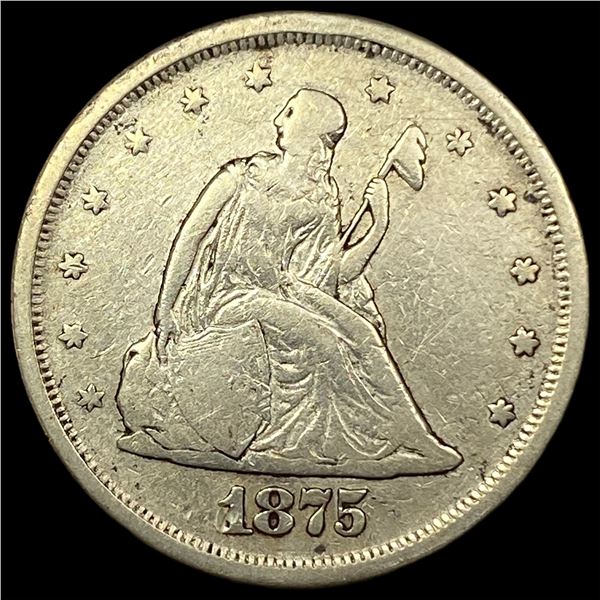1875-S Silver Twenty Cent Piece NEARLY UNCIRCULATED
