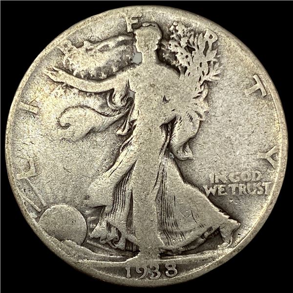1938-D Silver Walking Liberty Half Dollar NICELY CIRCULATED