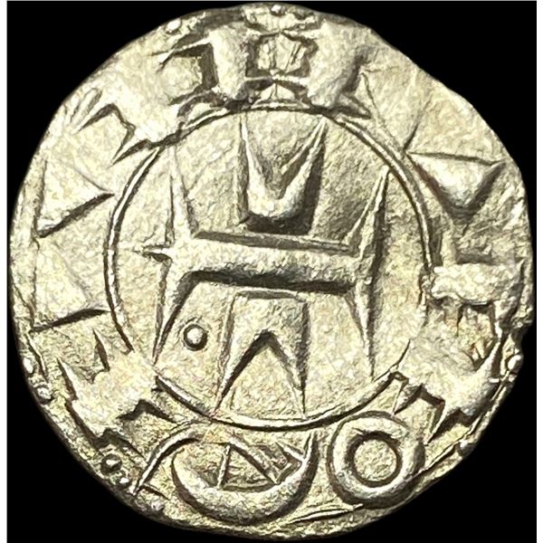 Crusades Bishops of Maguelone SIlver Denar NEARLY UNCIRCULATED