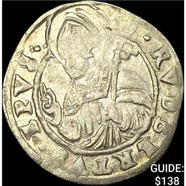 1300-1450 Salzburg Silver Groshen CLOSELY UNCIRCULATED