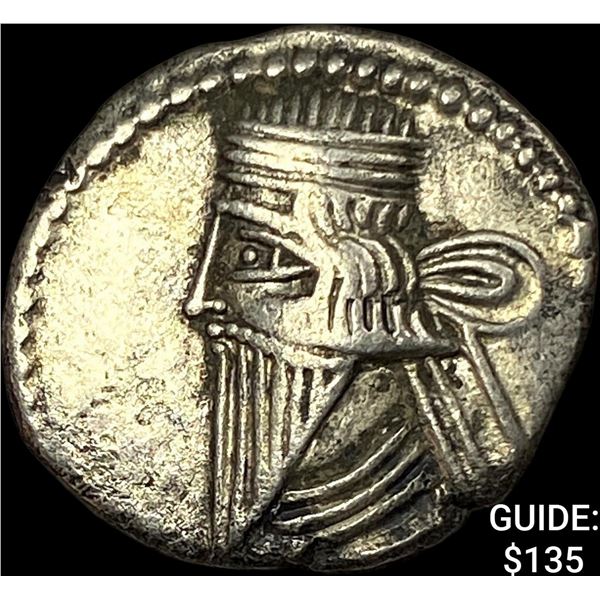 Parthian Empire 247-224 AD Silver Drachm NEARLY UNCIRCULATED