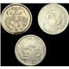 Image 1 : [3 Coins]1916-1922 Soviet Union Silver 10 Kopeks CLOSELY UNCIRCULATED