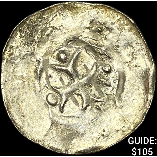 1250-1300 Germany Silver Hand Heller NEARLY UNCIRCULATED