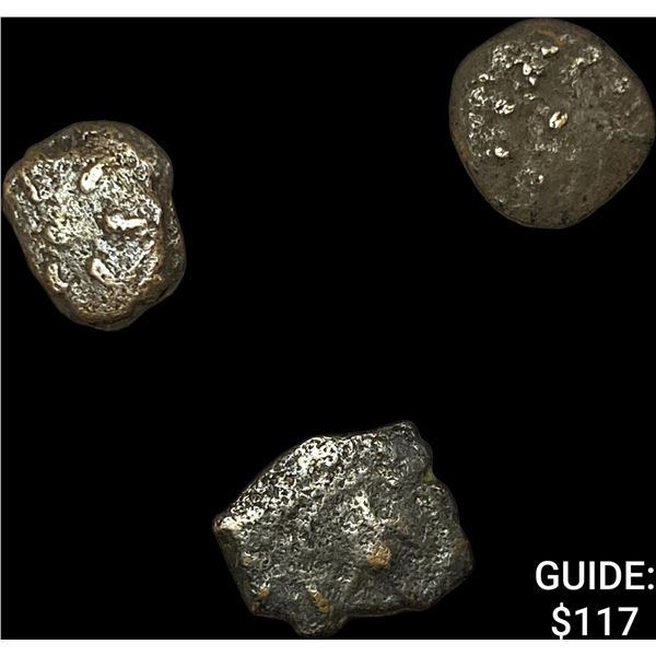 [3 Coins] Mark 12:41-44 Widow's Mite 103-76 BC NEARLY UNCIRCULATED