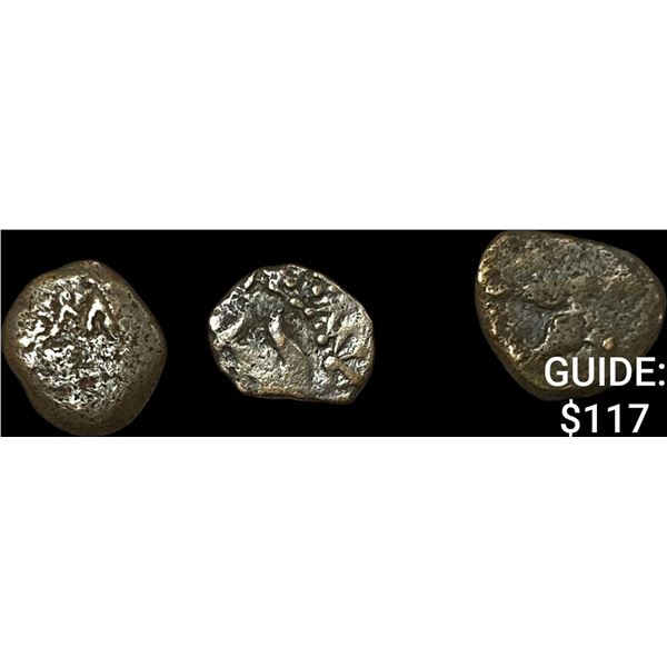 [3 Coins] Mark 12:41-44 Widow's Mite 103-76 BC NEARLY UNCIRCULATED