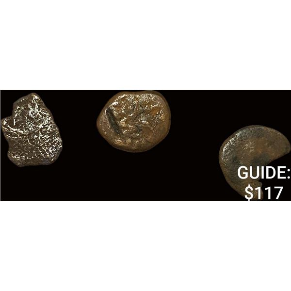[3 Coins] Mark 12:41-44 Widow's Mite 103-76 BC NEARLY UNCIRCULATED