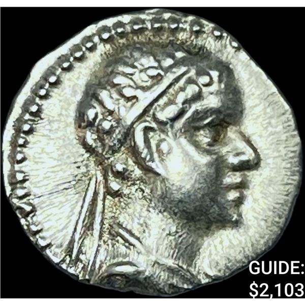 Bactria Eukratides I 170-145 BC Silver Obol CHOICE AU