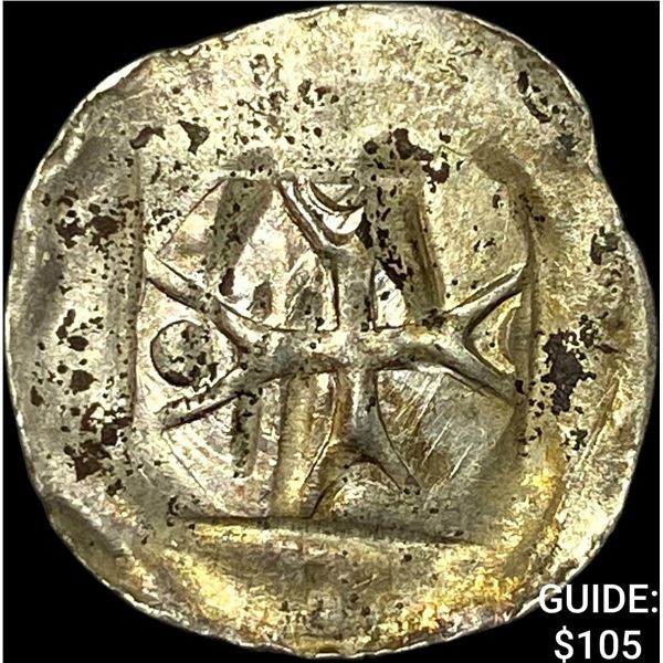 1250-1300 Germany Silver Hand Heller NEARLY UNCIRCULATED