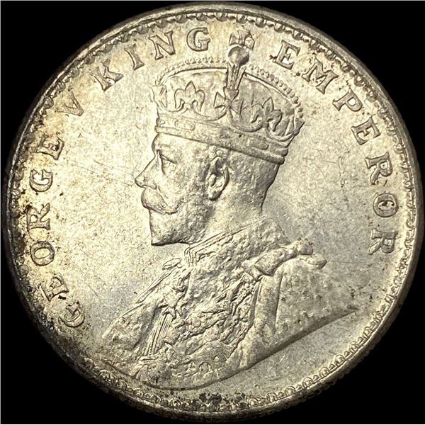 1919 British India Silver Rupee UNCIRCULATED