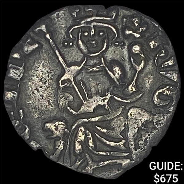 [1324-1359] Cyprus Hugh IV Silver 1/2 Gros NEARLY UNCIRCULATED