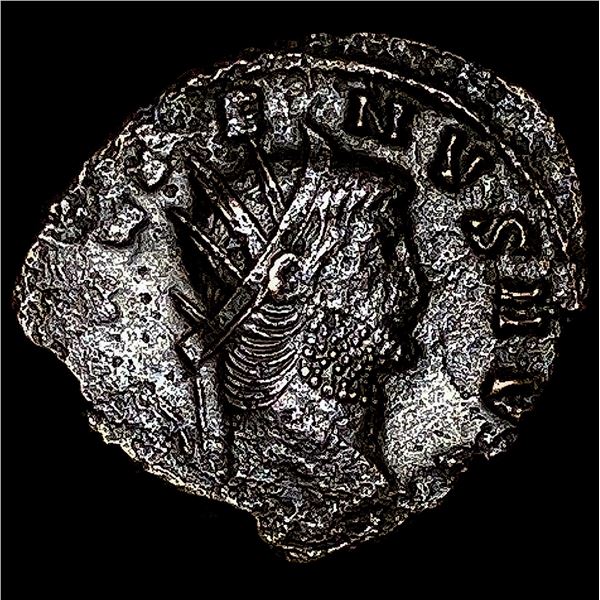 Roman Gallienus, 253-268 AD BI DBL Denarius CHOICE AU