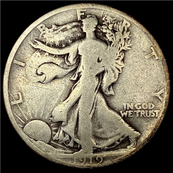 1919-S Silver Walking Liberty Half Dollar NICELY CIRCULATED