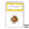 1931-S Wheat Cent PGA AU58