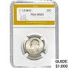 1934-D Washington Silver Quarter PGA MS65