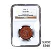 1854 Braided Hair Large Cent NGC AU55 BN