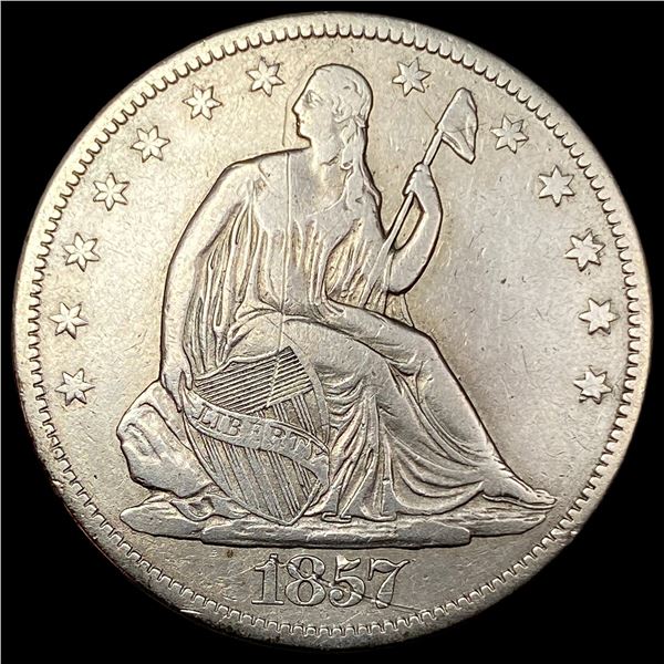 1857-S Silver Half Dollar NEARLY UNCIRCULATED