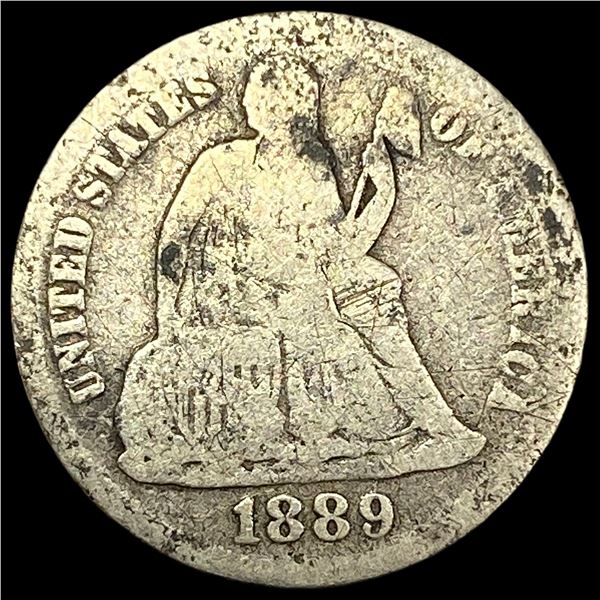 1889 Silver Seated Liberty Dime NICELY CIRCULATED