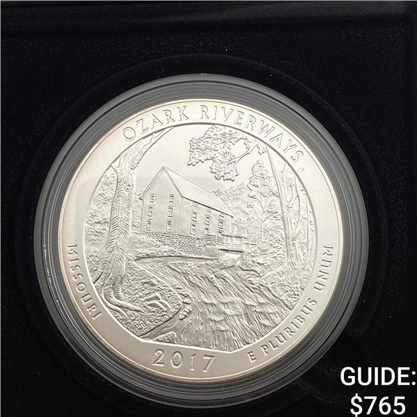 2017-P Ozark Riverways MO 5 oz Silver Quarter
