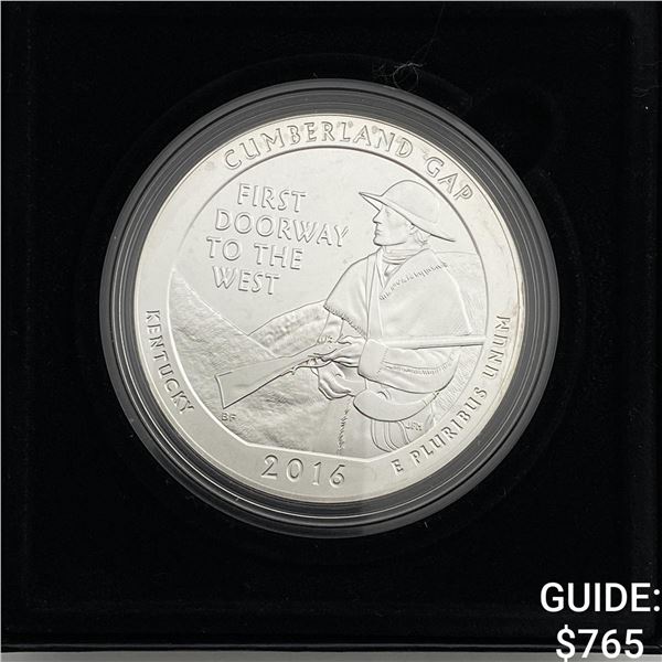 2016-P Cumberland Gap Unc. 5oz Silver Quarter