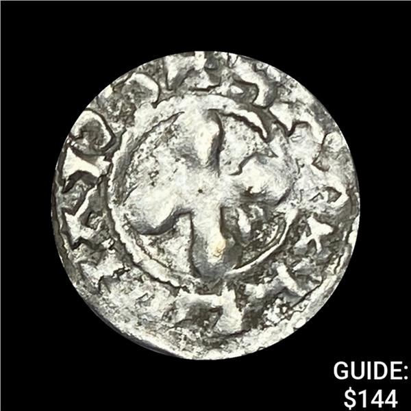 1100-1225 Crusades France Silver Denier NEARLY UNCIRCULATED