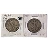 1923-S & 1921 Silver Walking Liberty 50C