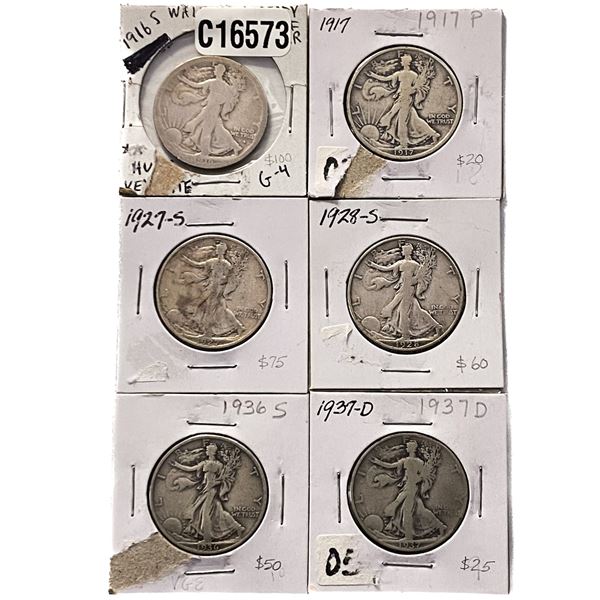 [6] Silver Walking Liberty 50C