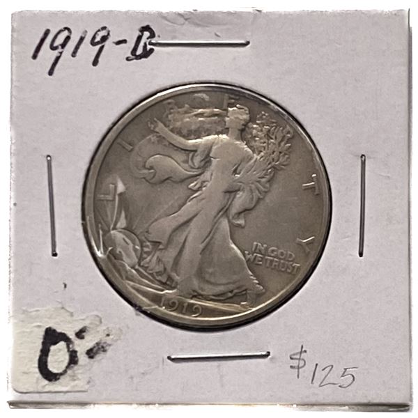 1919-D Walking Liberty Half Dollar