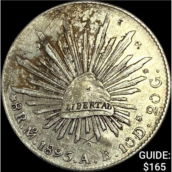 1895Mo AB Mexico Silver 8 Reales CLOSELY UNCIRCULATED