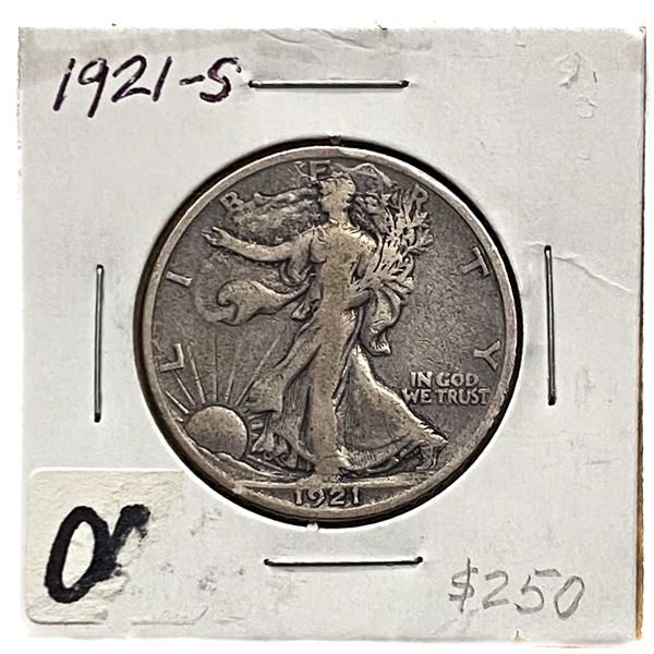 1921-S Walking Liberty Half Dollar