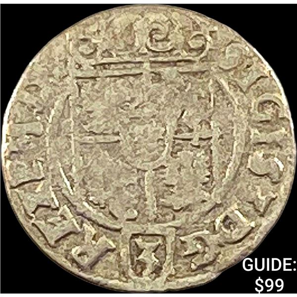 1587-1632 Poland Sigismund III Silver 3 Polker CHOICE AU