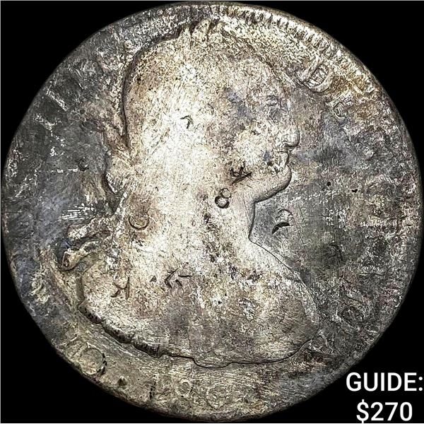 1808 Mexico Silver 8 Reales Shipwreck Effect NEARLY UNCIRCULATED
